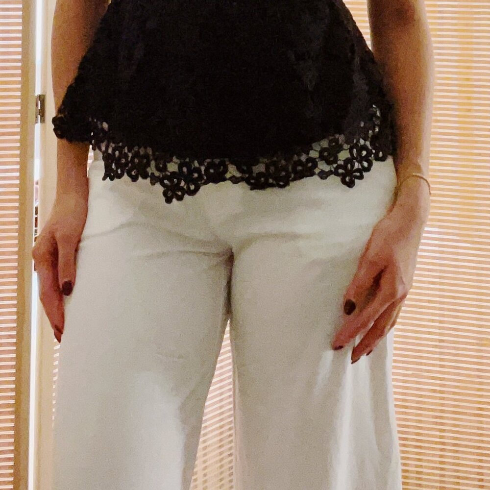 Flowy Lightweight Tailored White Pants